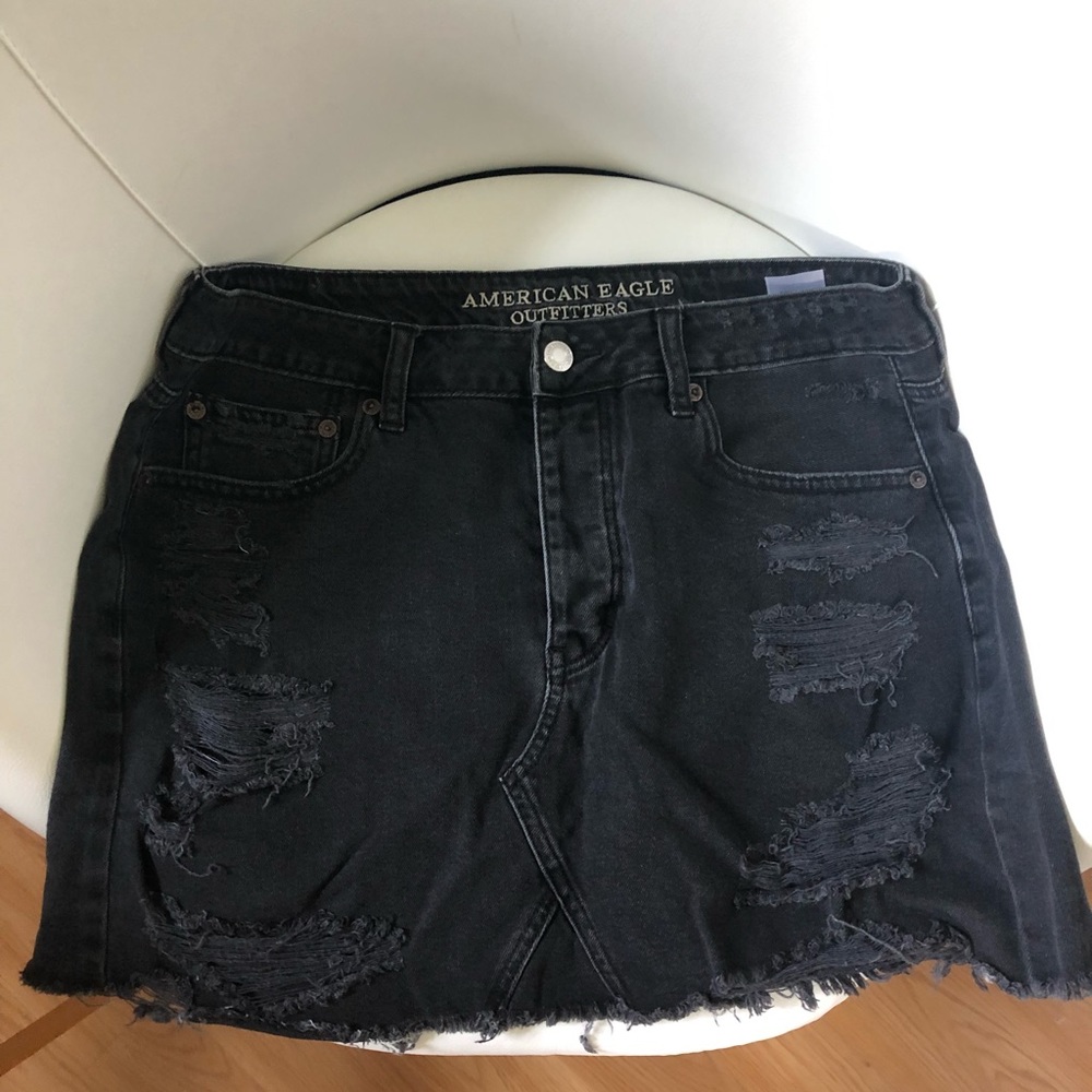 Black Denim Skirt